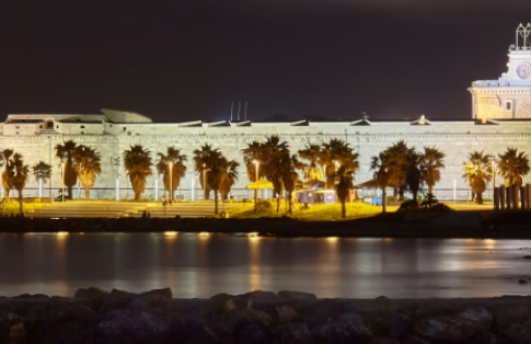 Civitavecchia Port At Night